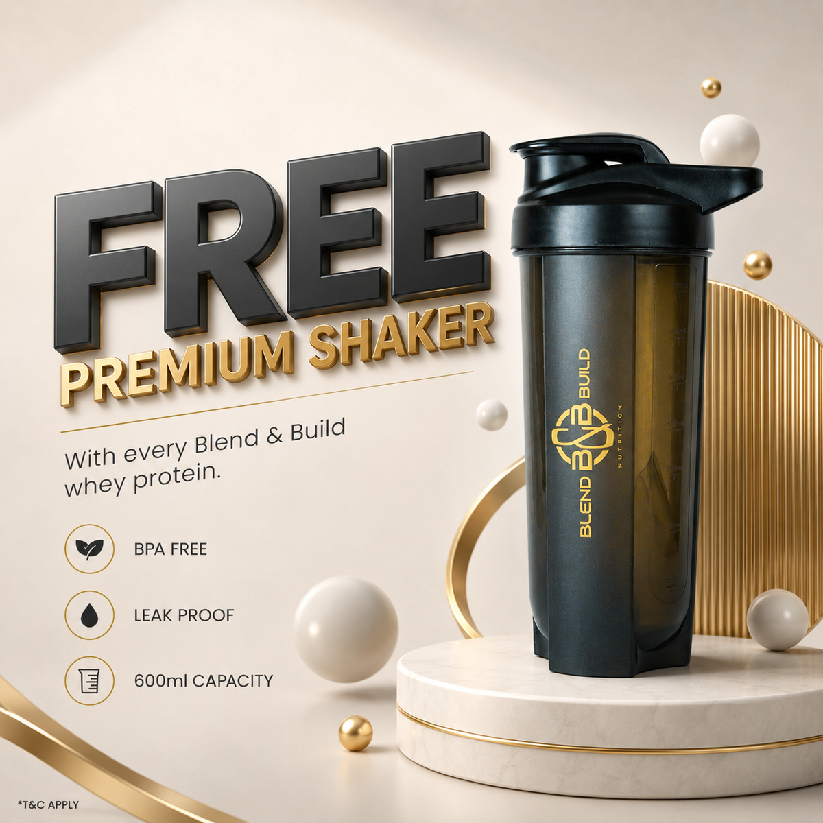 Get a FREE Shaker with every order.