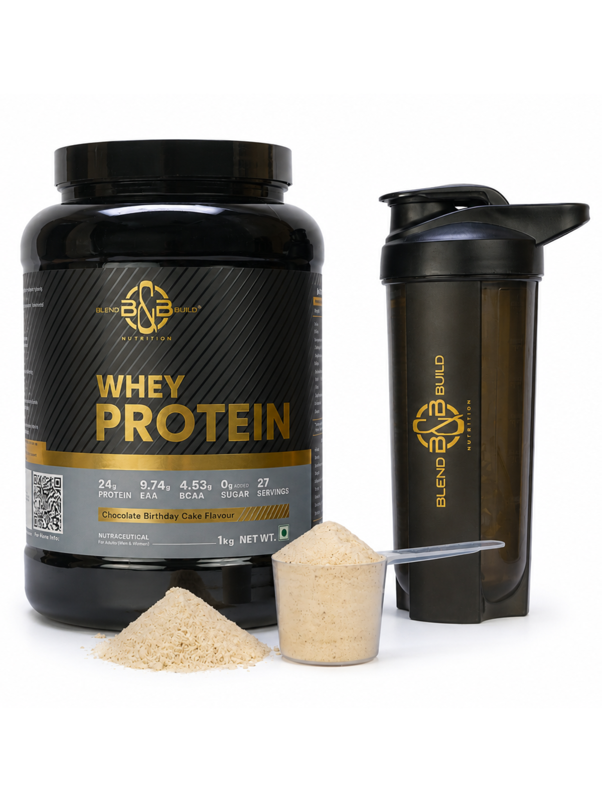 Blend & Build Whey Protein – Chocolate Birthday Cake