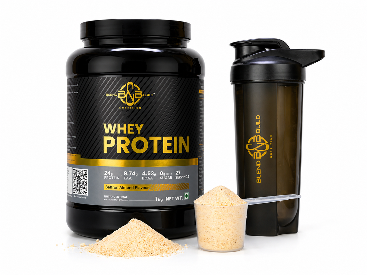 Blend & Build Whey Protein – Saffron Almond